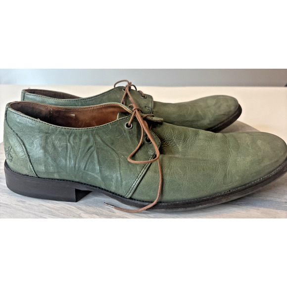 John Fluevog Men\'s Size 10 Olive Green Leather Oxford Lace Up Shoes main image 7